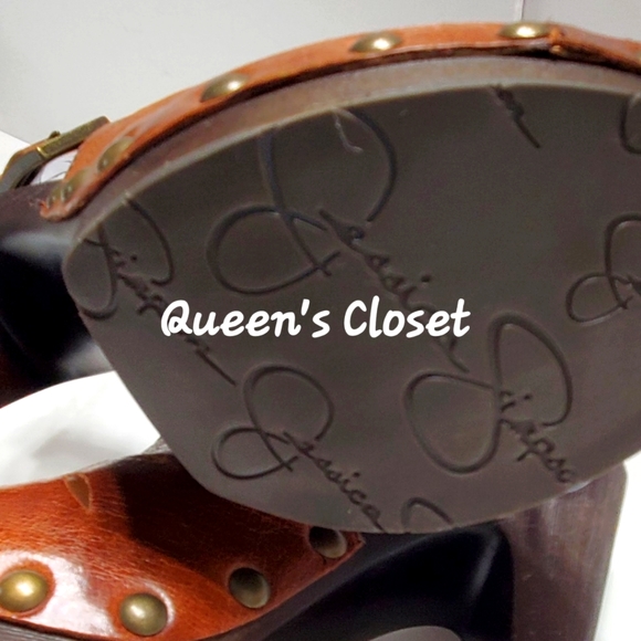 Jessica Simpson | Women's Leather Studded Ankle Strap Platform Heels- BRAND NEW - Picture 6 of 6